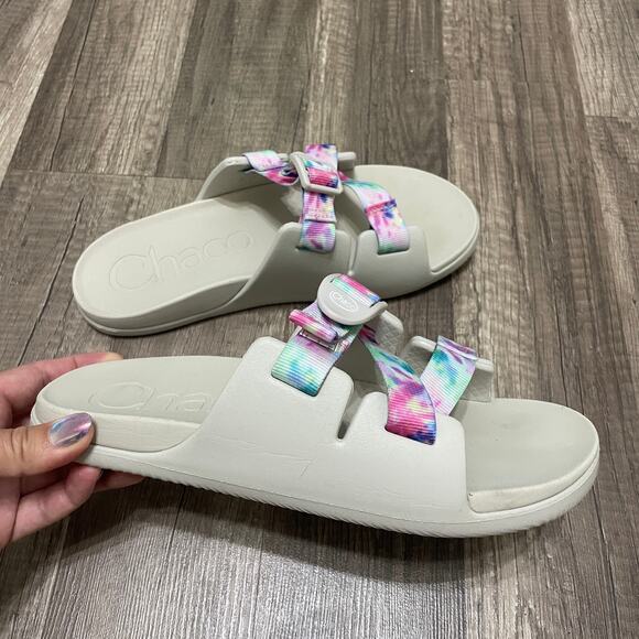 Chaco Chillos Tie-Dye Slide Sandals – Kids-Junior Size 6 - Picture 1 of 8